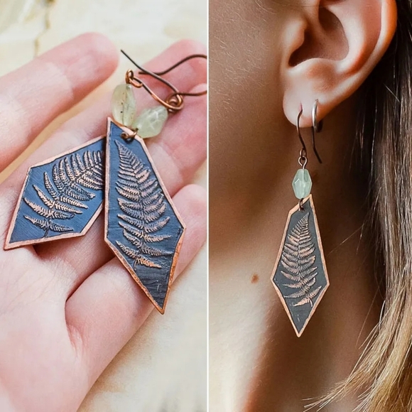 Metal Artisan Earrings - Picture 2 of 2